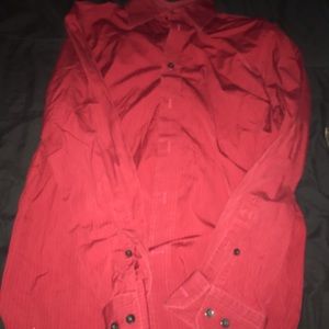 Express Long sleeve pinstripe maroon and black size medium